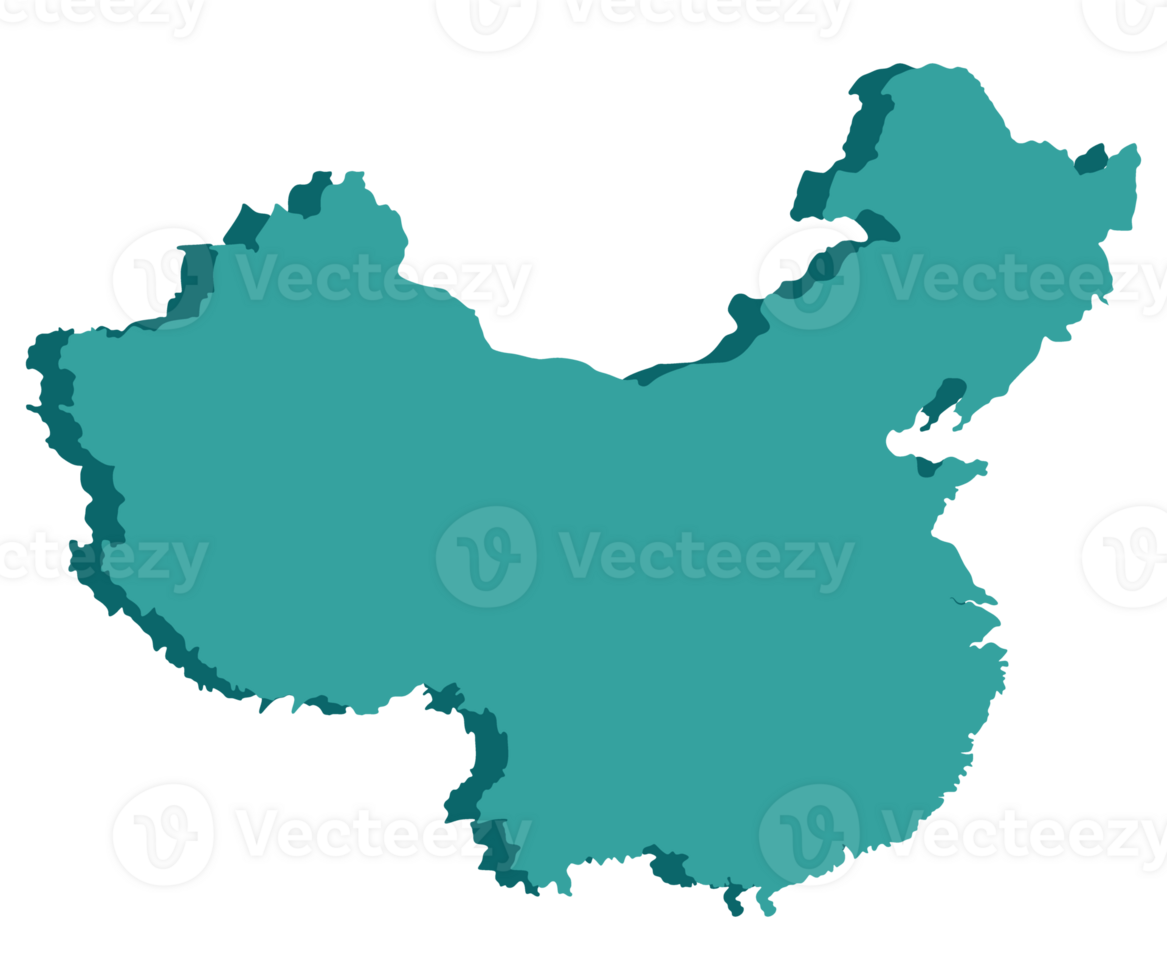 Kina Karta 3d png
