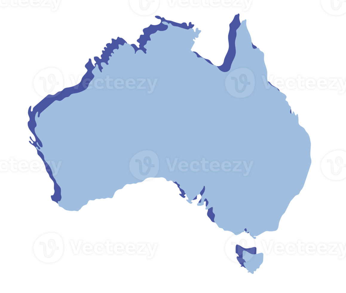 Australia map 3d png