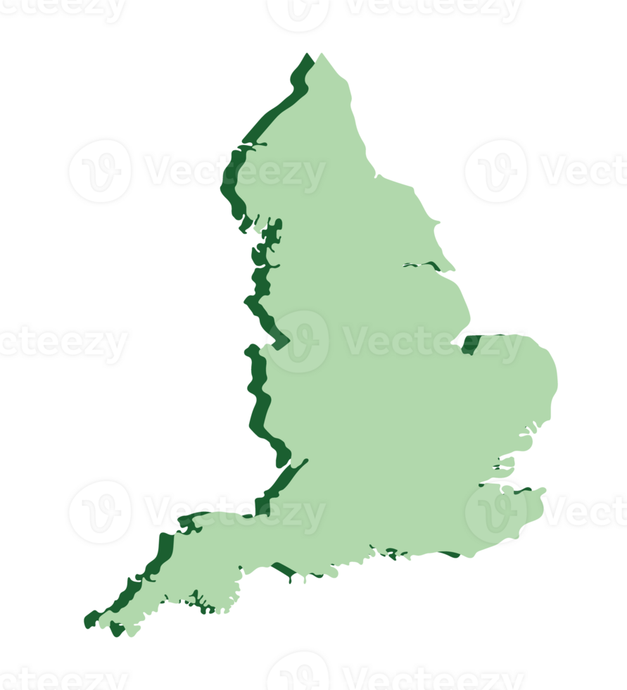 England map green 3d png