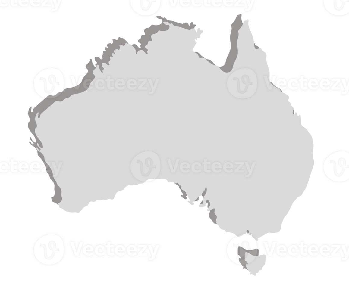 Australia map 3d png