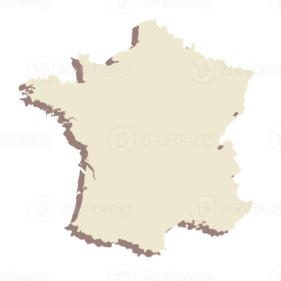 Francia mapa 3d png