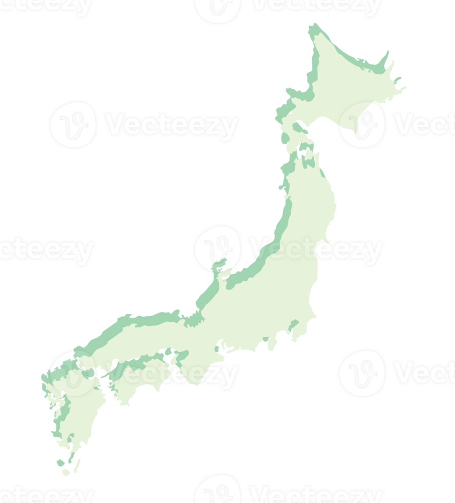 Japan pink map 3d png