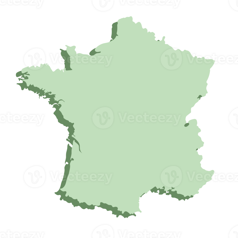 França mapa 3d png