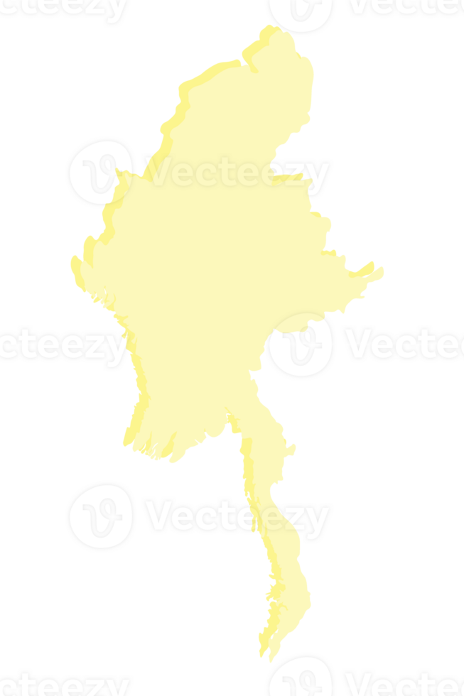 Myanmar map 3d png