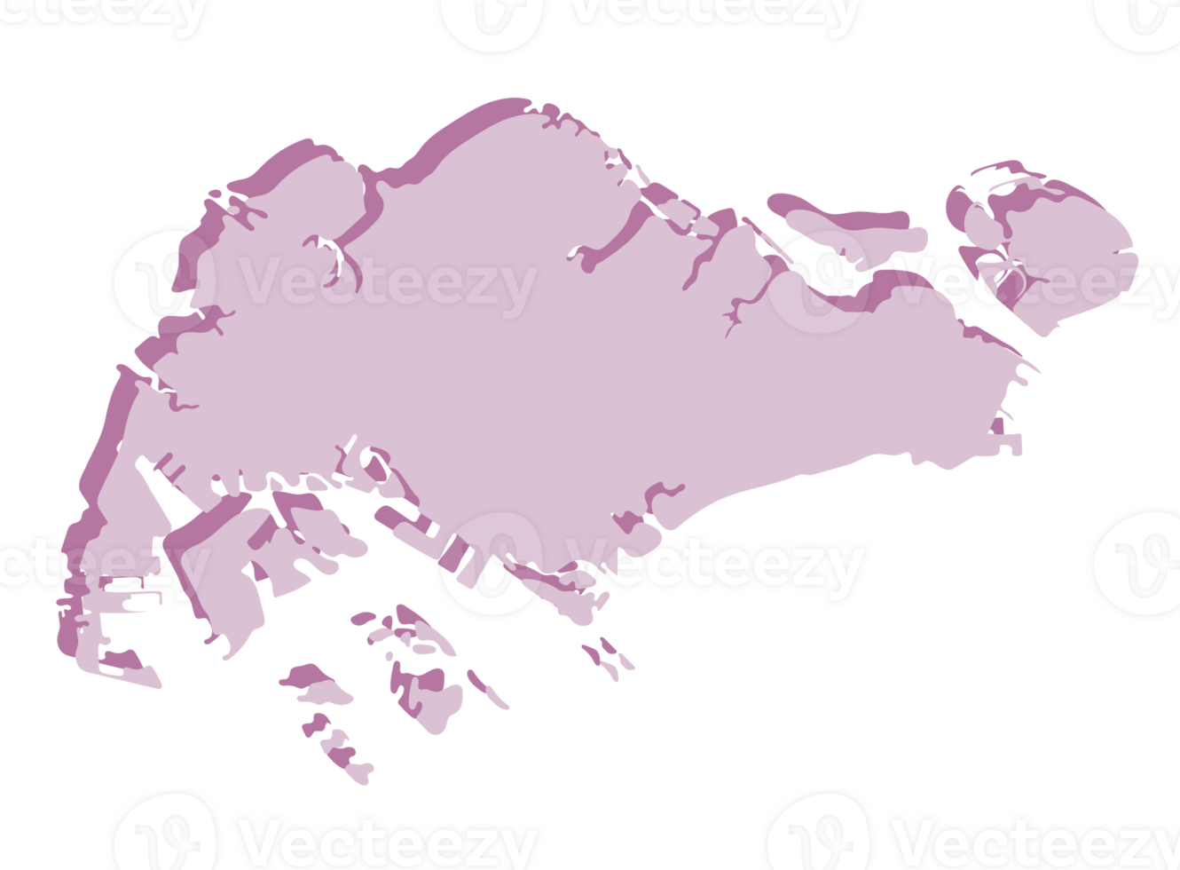 Singapore map 3d png