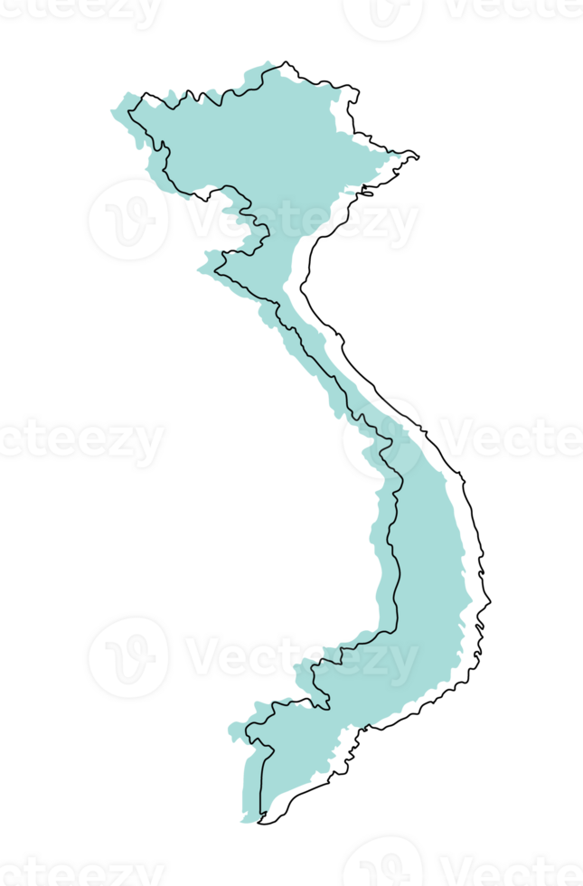 Vietnam map 3d png