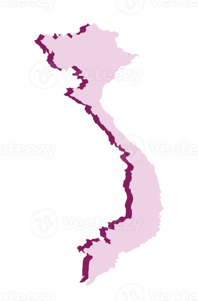 Vietnam map 3d png