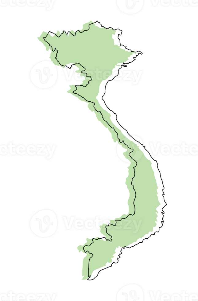 Vietnam map 3d png