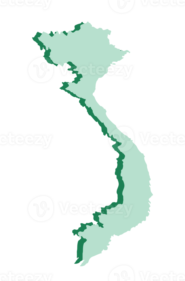 Vietnam map 3d png