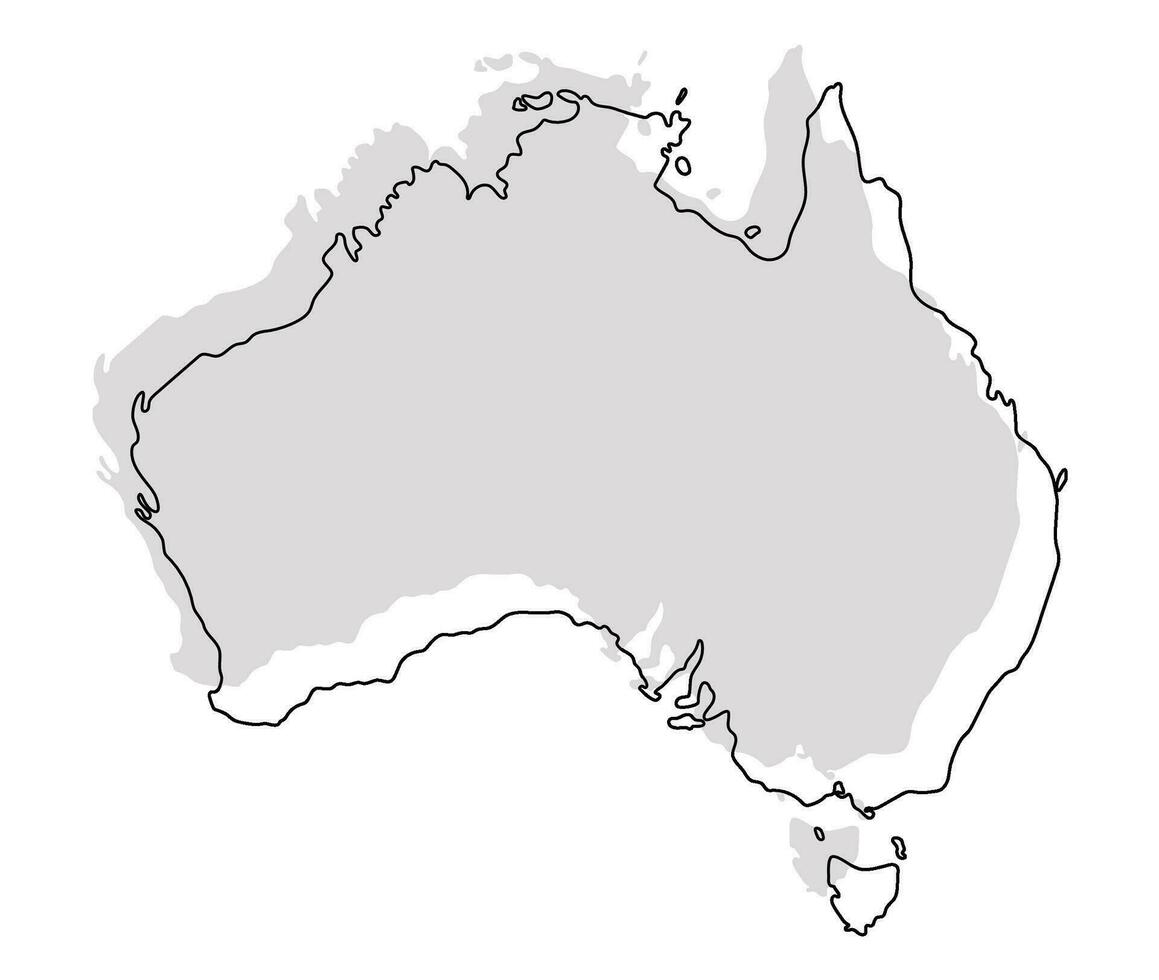 Australia mapa, vistoso 3d mapa vector