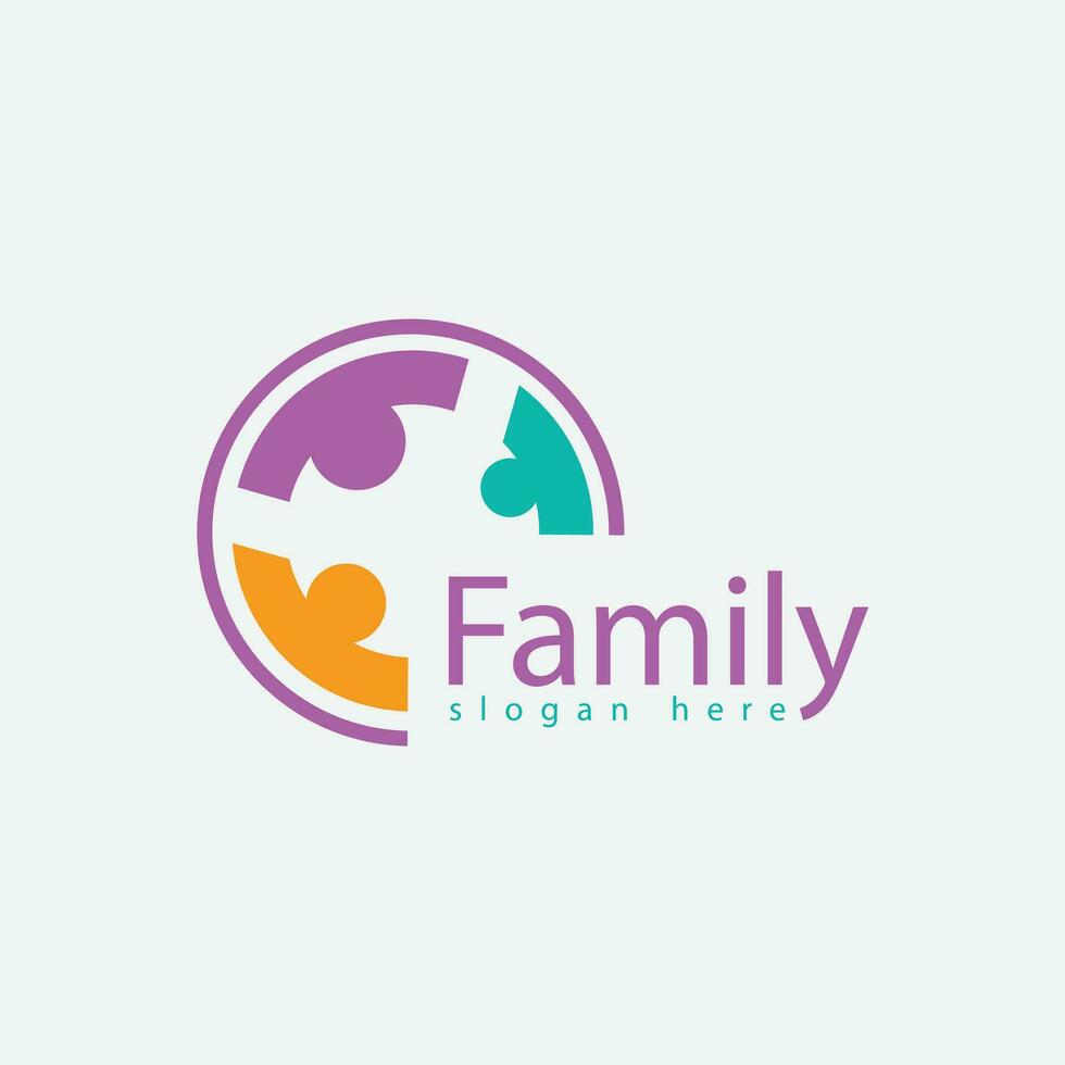 Family logo design and concept vector