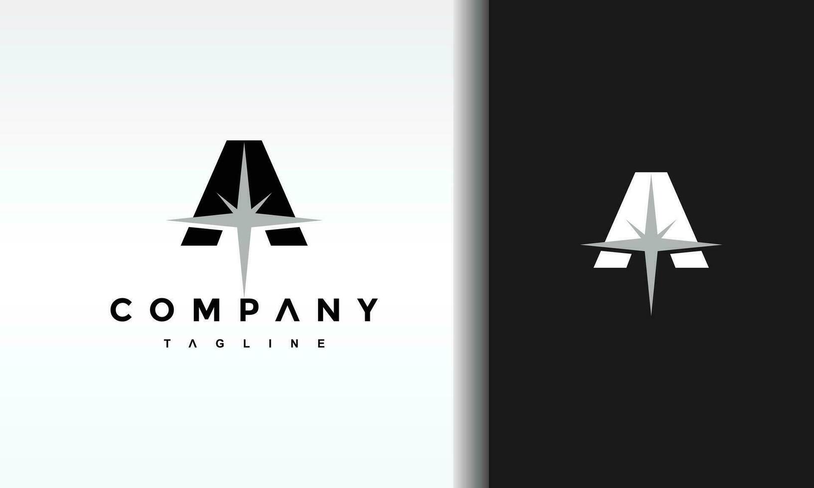 letter A shiny logo vector