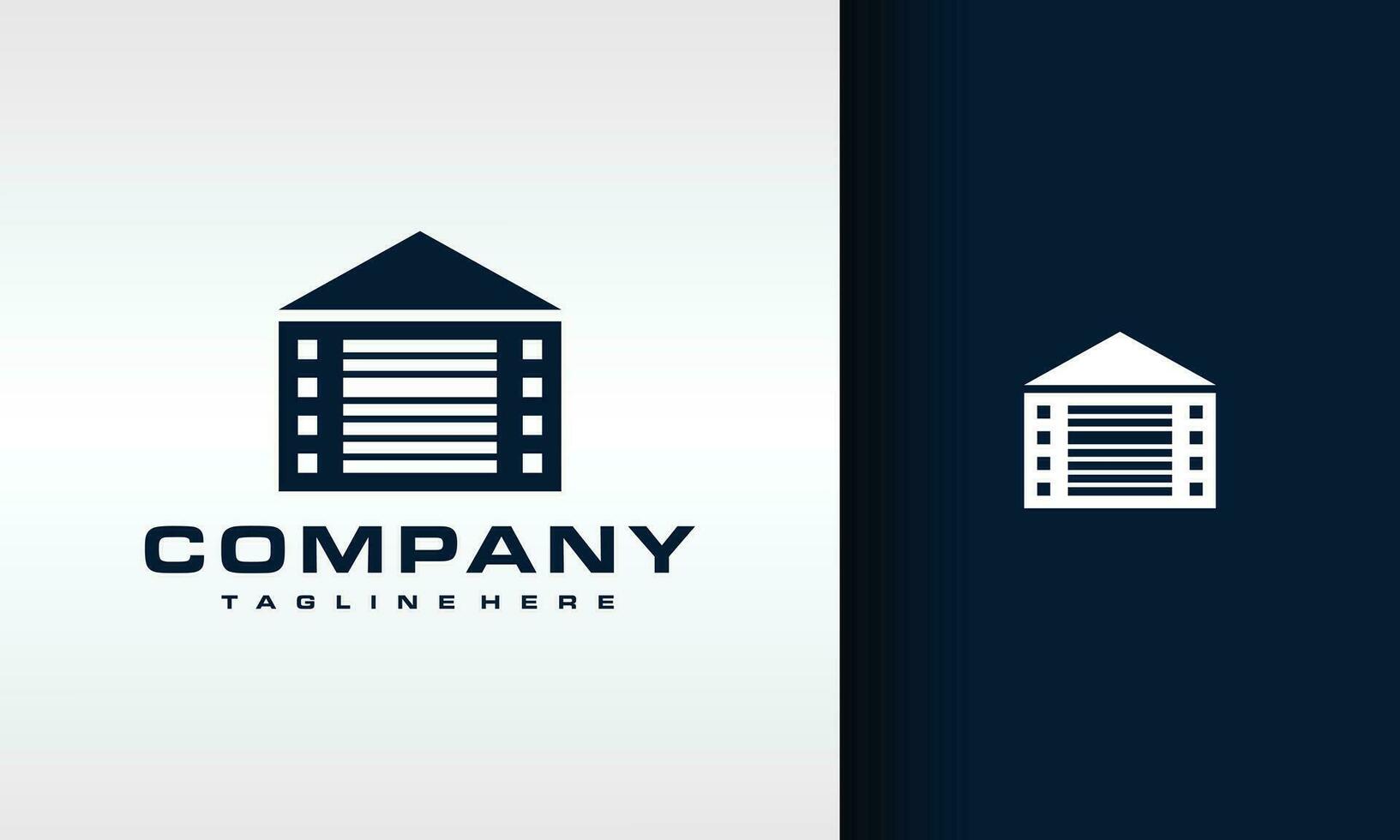 movie logo warehouse vector