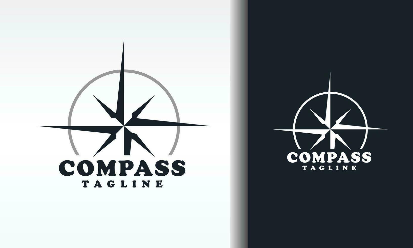 circle compass direction logo vector