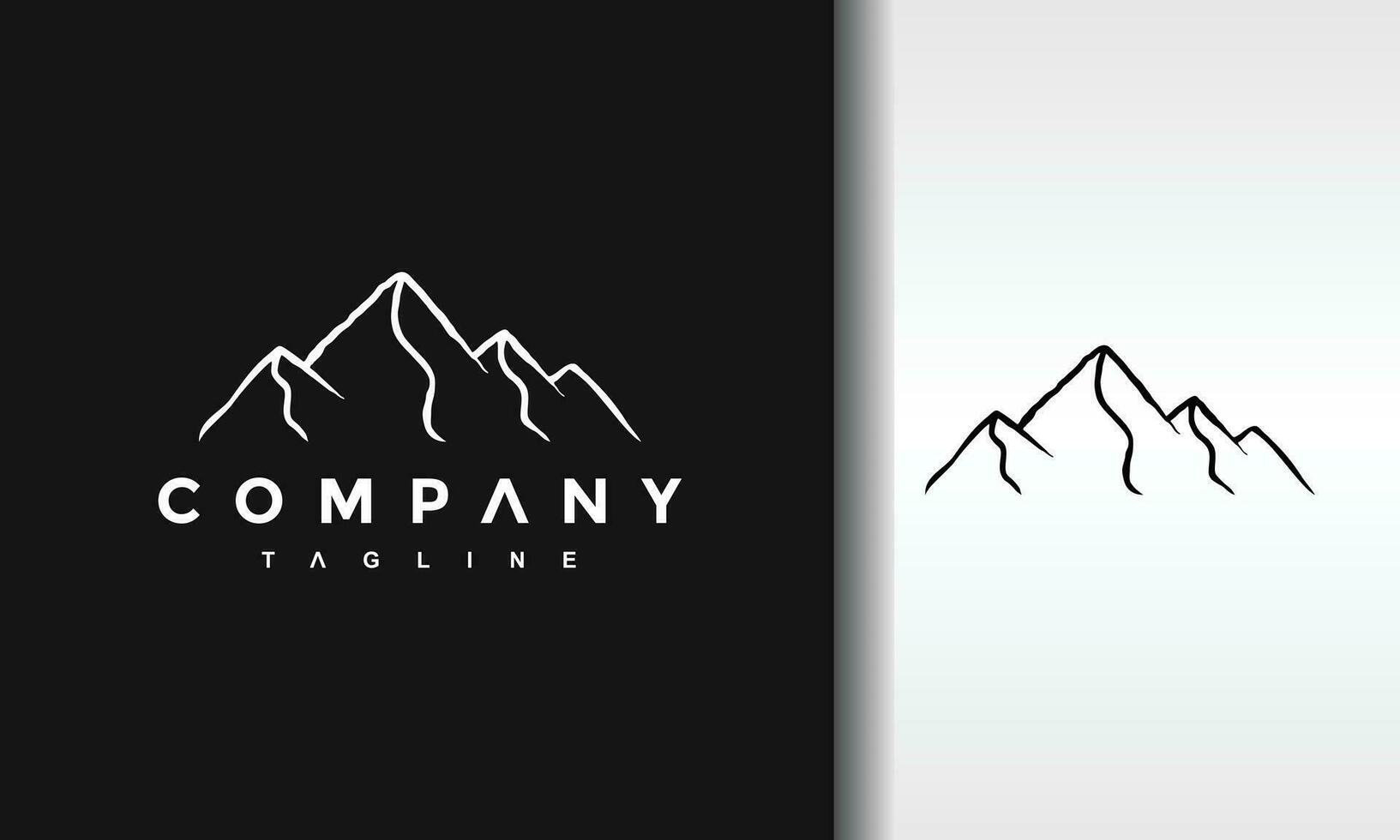 mountain view logo vector