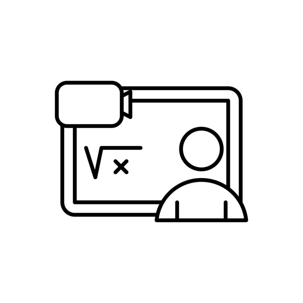 Math class icon vector