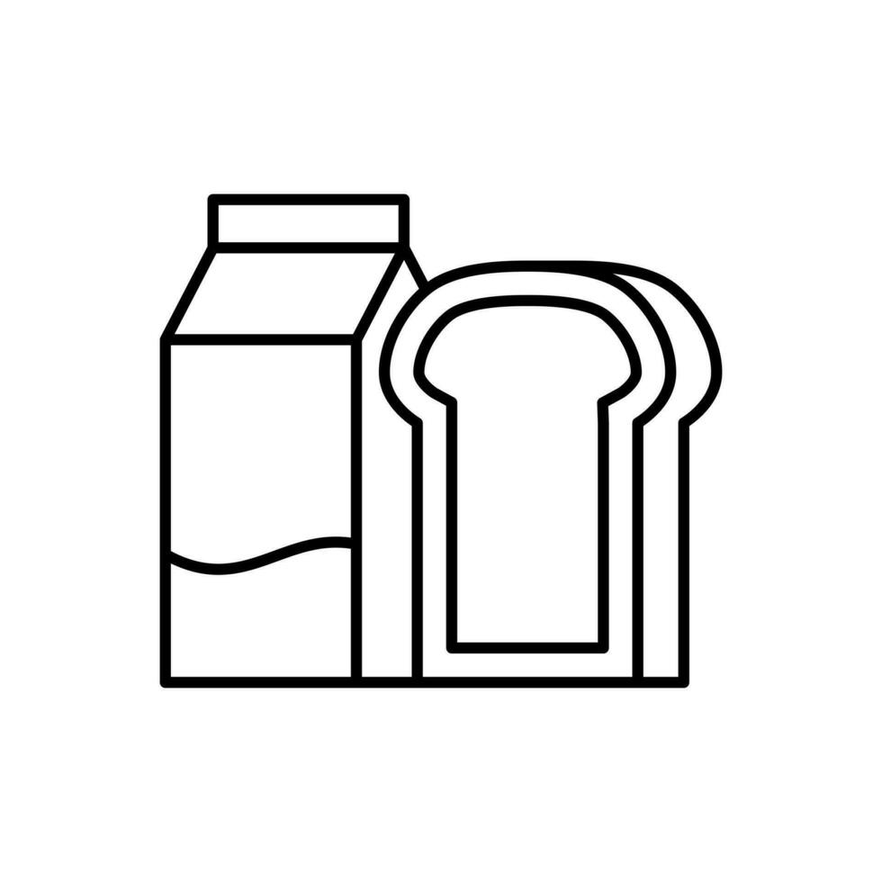 School lunch icon vector