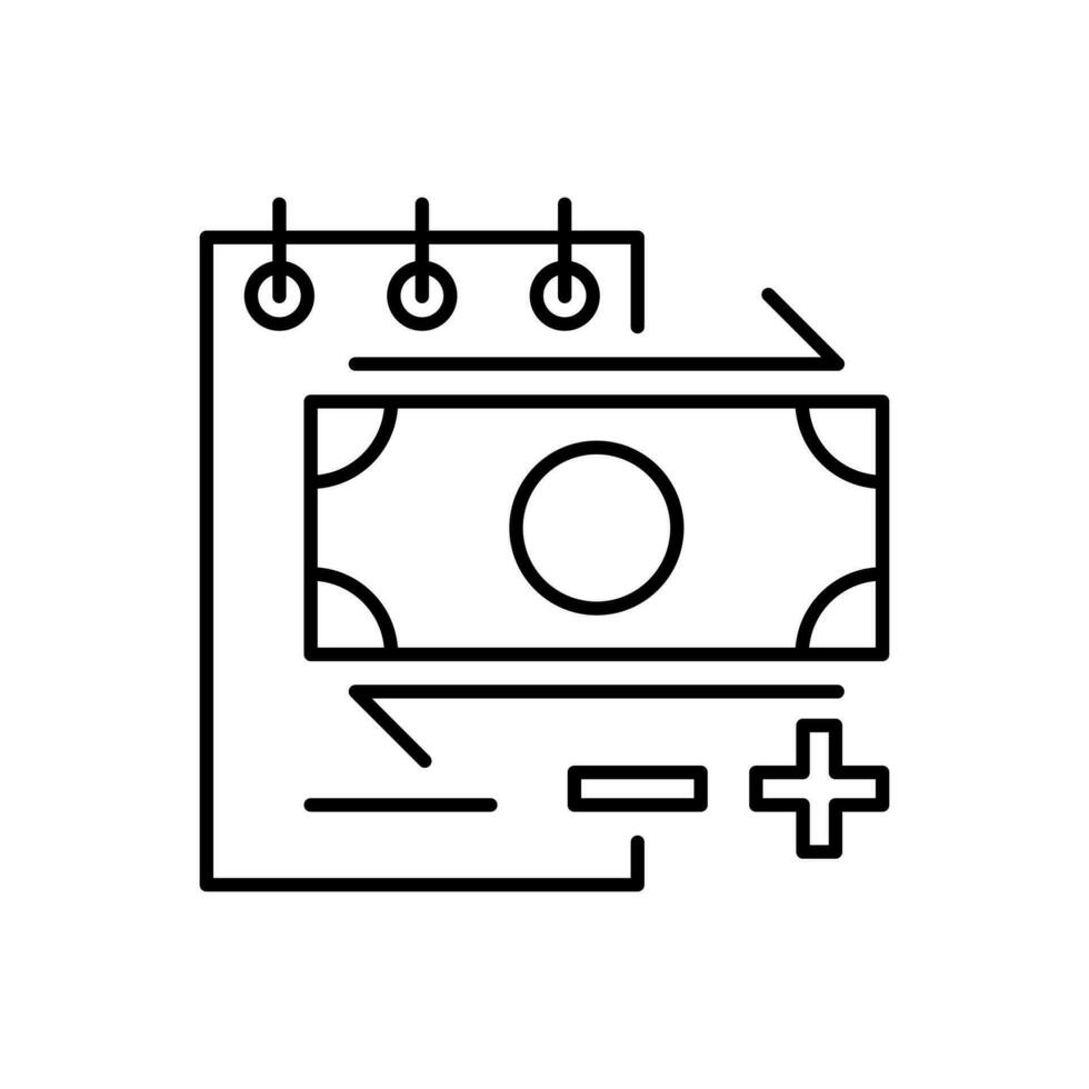 Money calculation icon vector