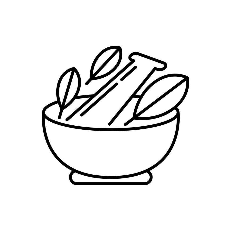 Mortar and pestle pharmacy icon vector