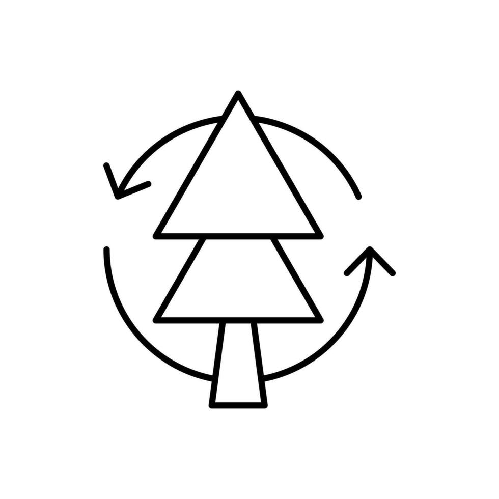 repoblación forestal icono diseño vector