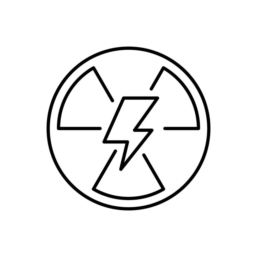 Nuclear energy icon vector