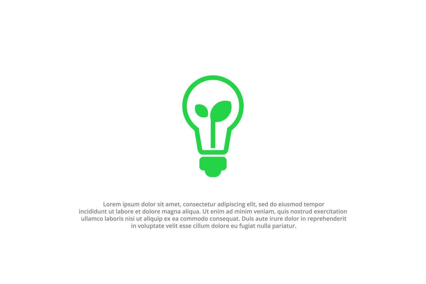 logo lamp plant light bulb nature sprout vector