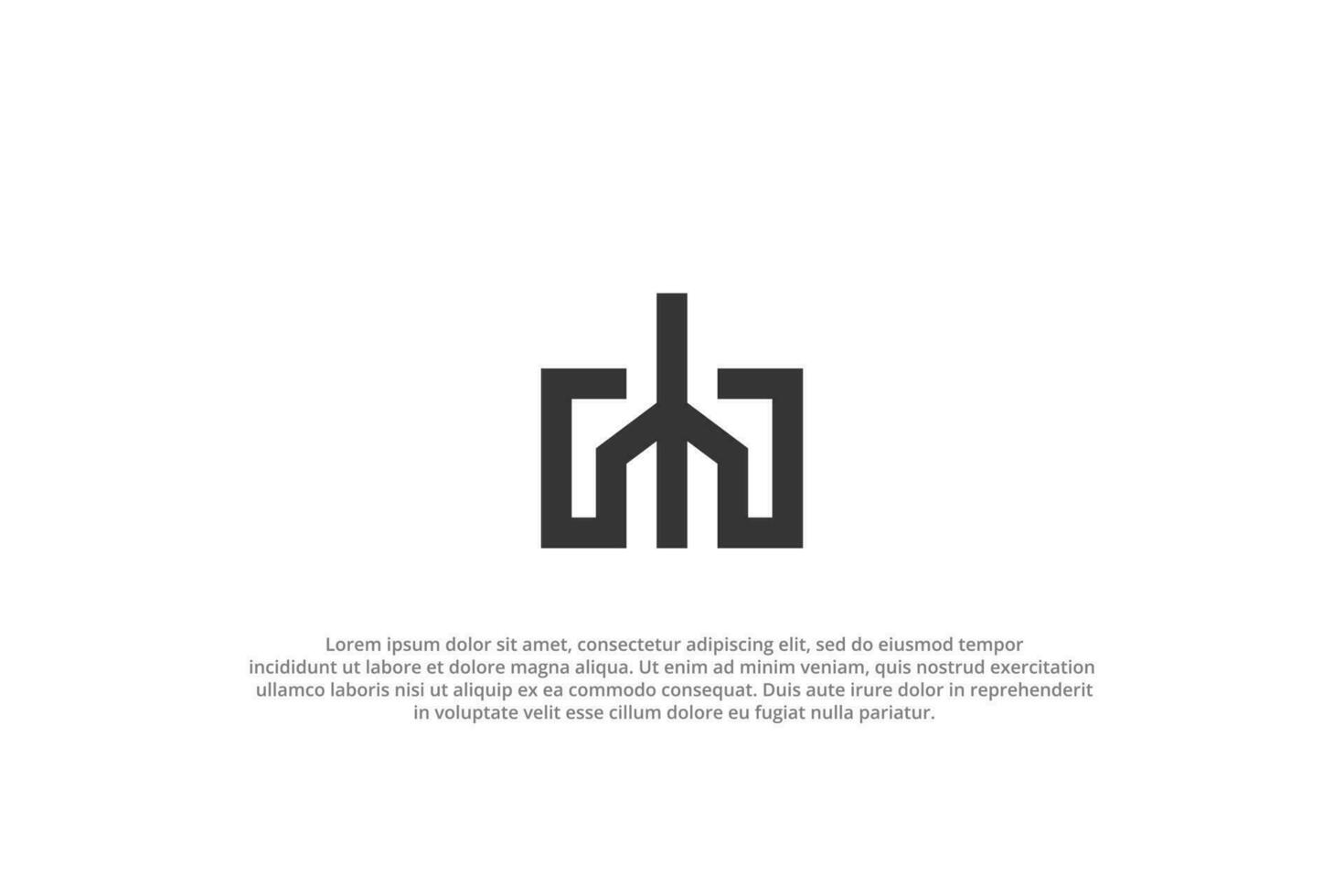 logo building letter m modern abstract vector