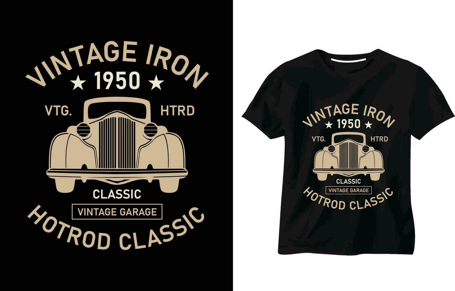 classic vintage car t-shirt, vintage car design vector