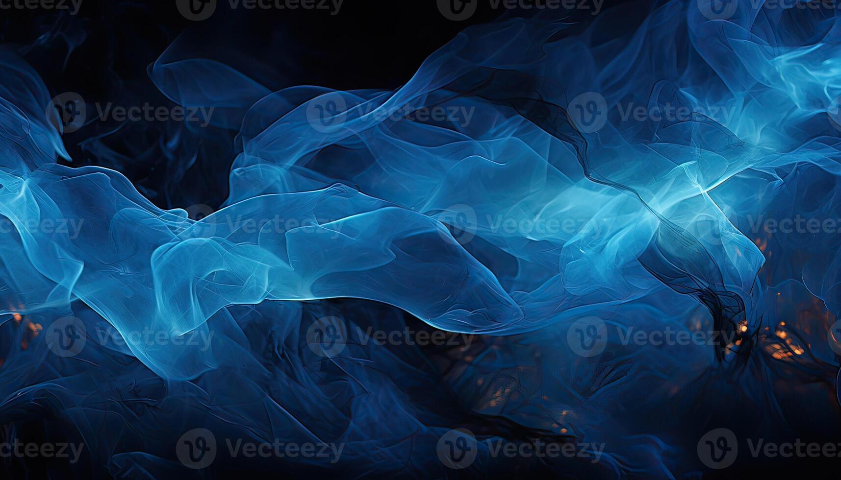 Generative AI illustration of dark monochrome liken blue, texture, abstract, psychedelic, vibrant background photo