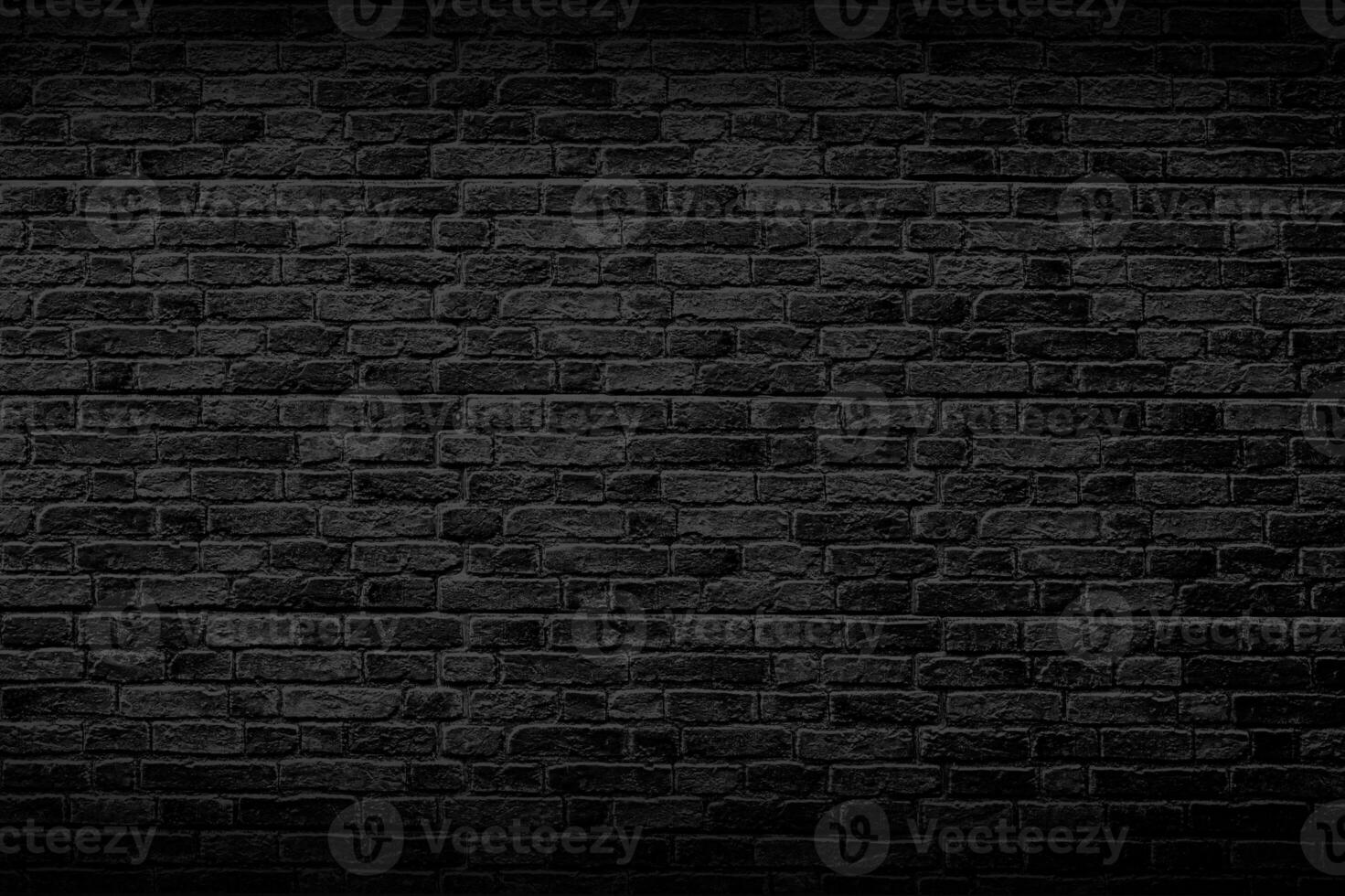 Black brick wall, antique old grunge white texture background. photo