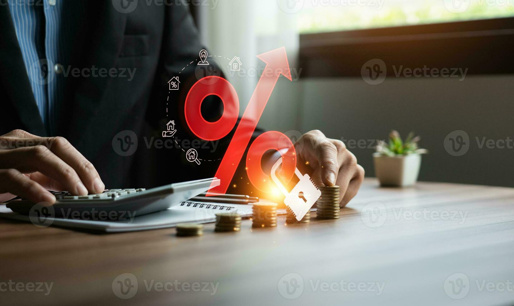 Fixed interest rate, Stable and predictable. Enables effective financial planning. Locks in costs and returns for borrowing and investing. Builds confidence for long-term strategies.financial business photo