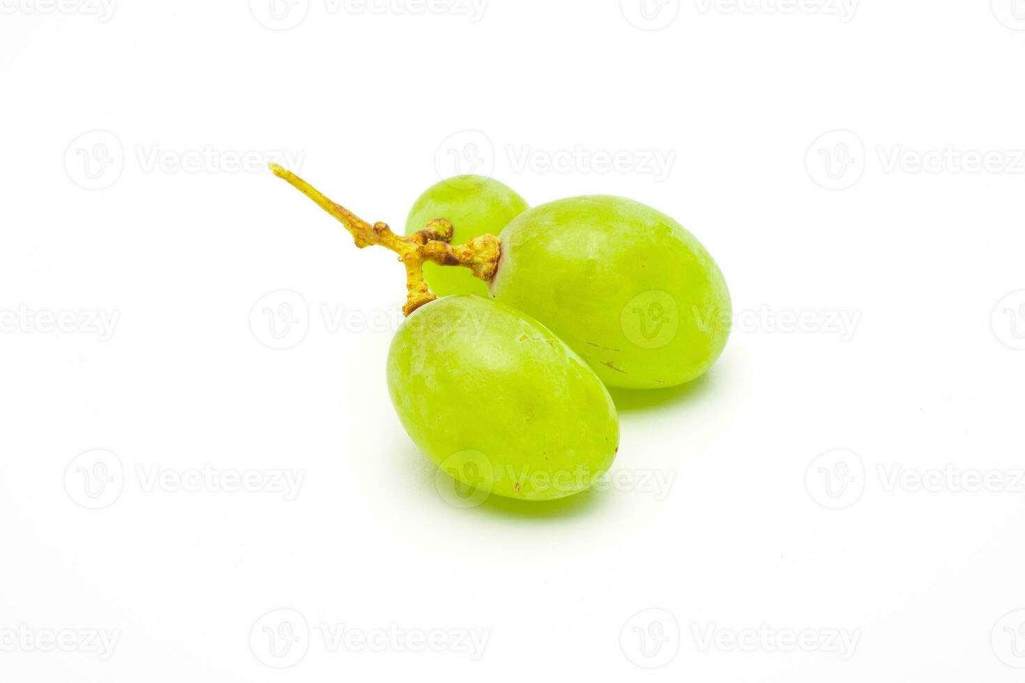 Green Grapes Isolated. Realistic Green Grapes on a White Background. photo