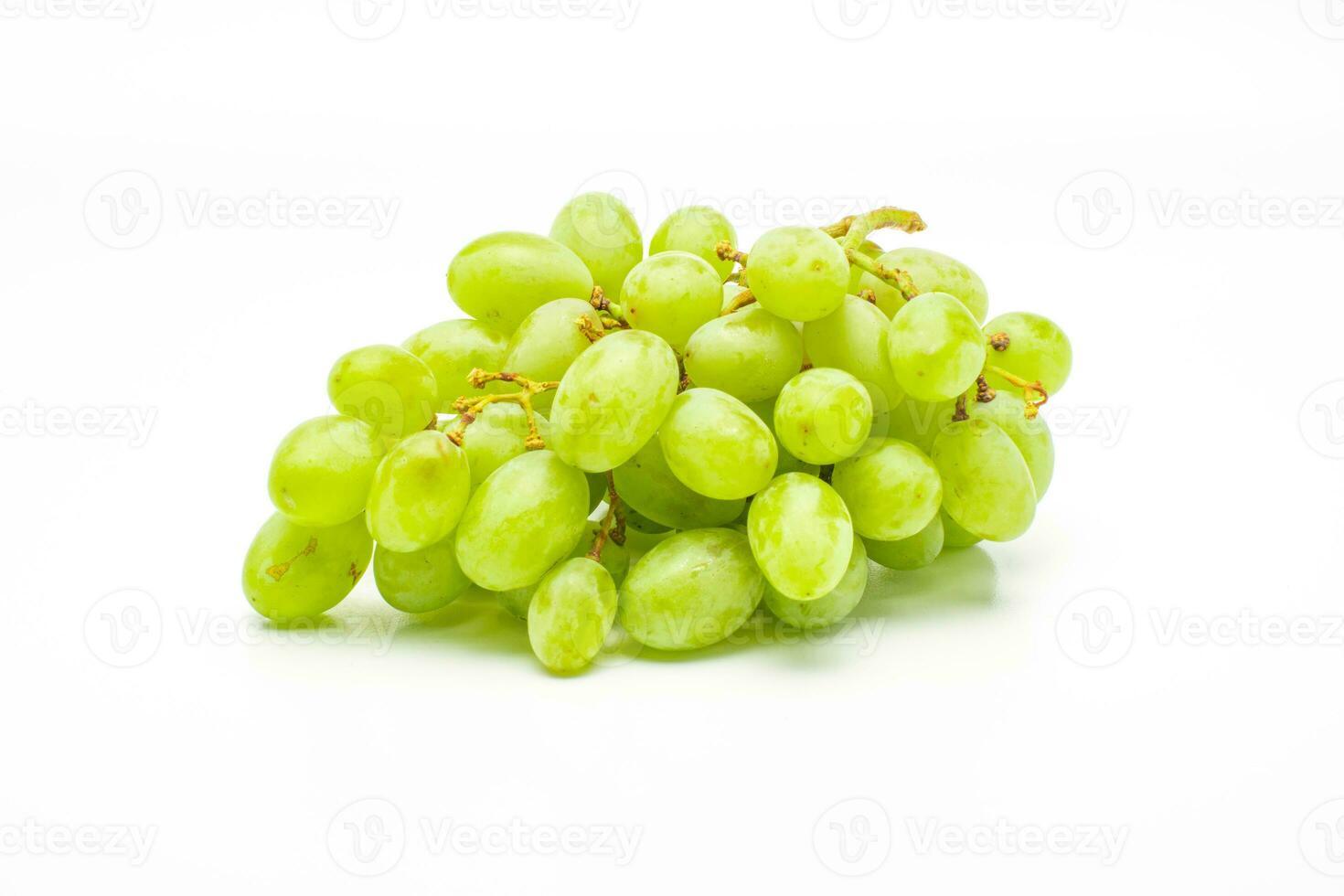 Green Grapes Isolated. Realistic Green Grapes on a White Background. photo