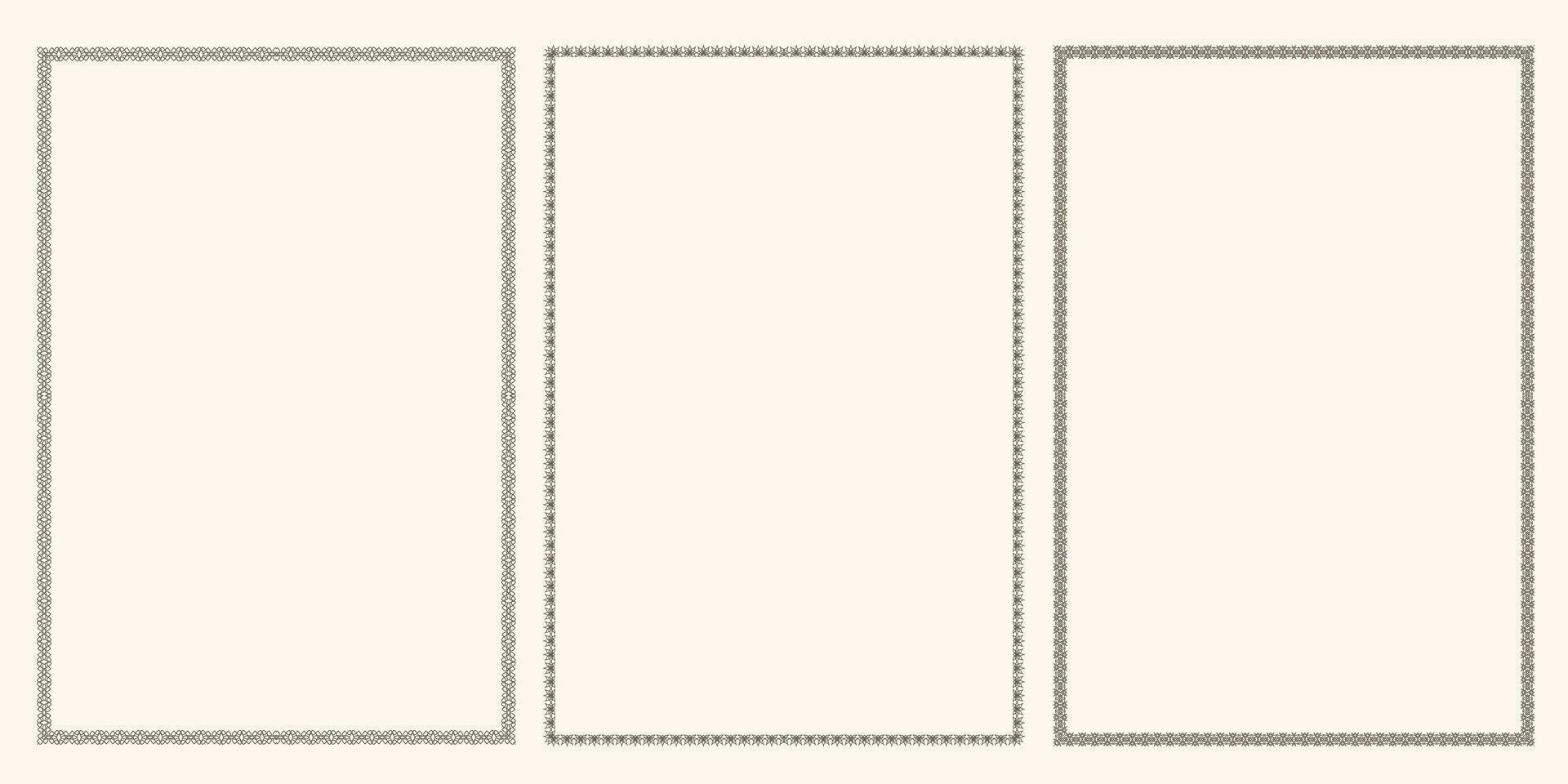 Set with beautiful frames vector