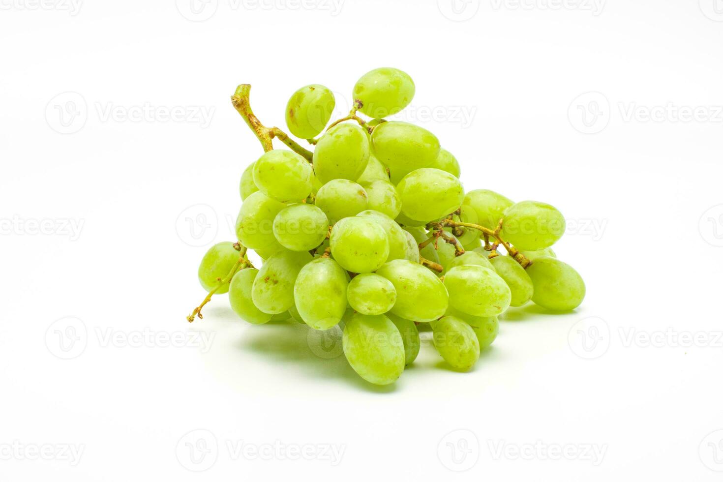 Green Grapes Isolated. Realistic Green Grapes on a White Background. photo