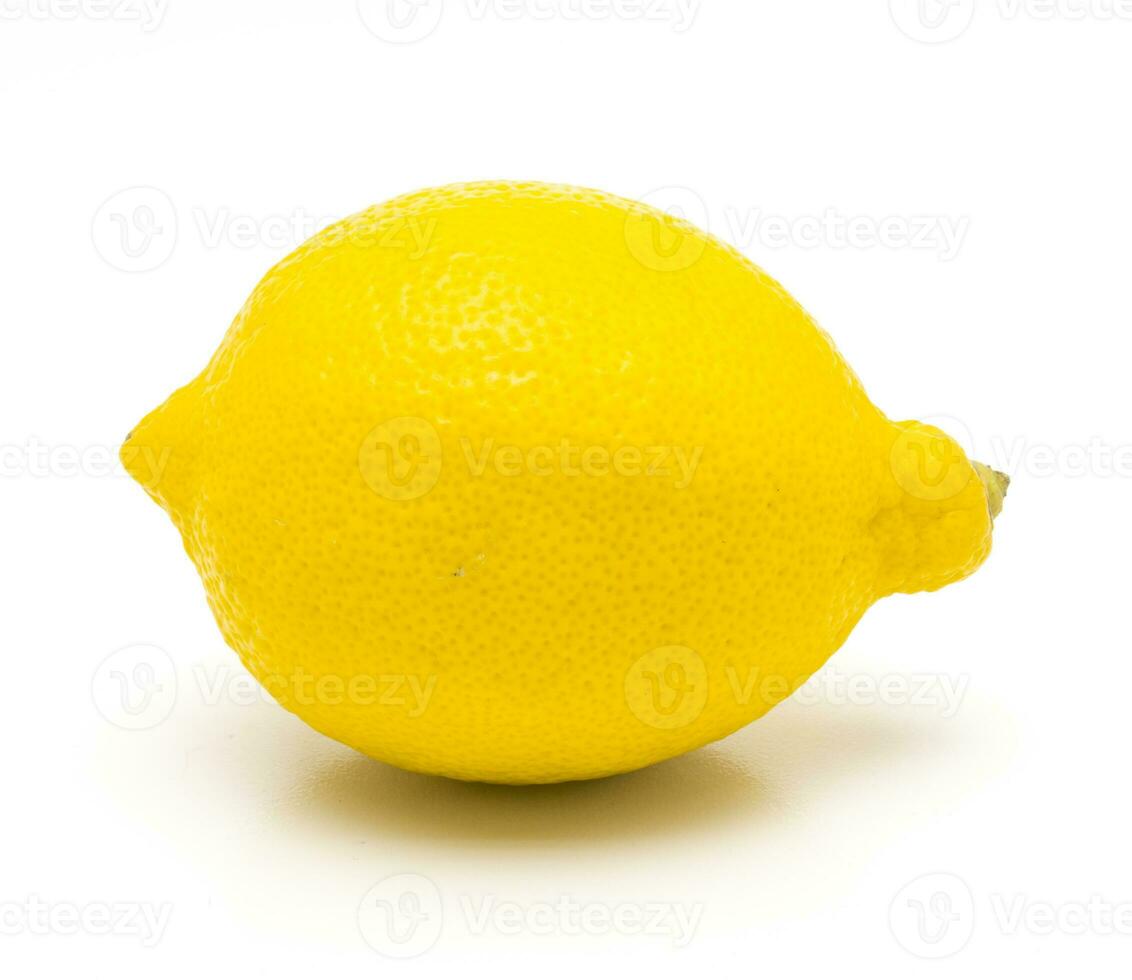 Lemon Isolated. Realistic Lemon on a White Background. photo