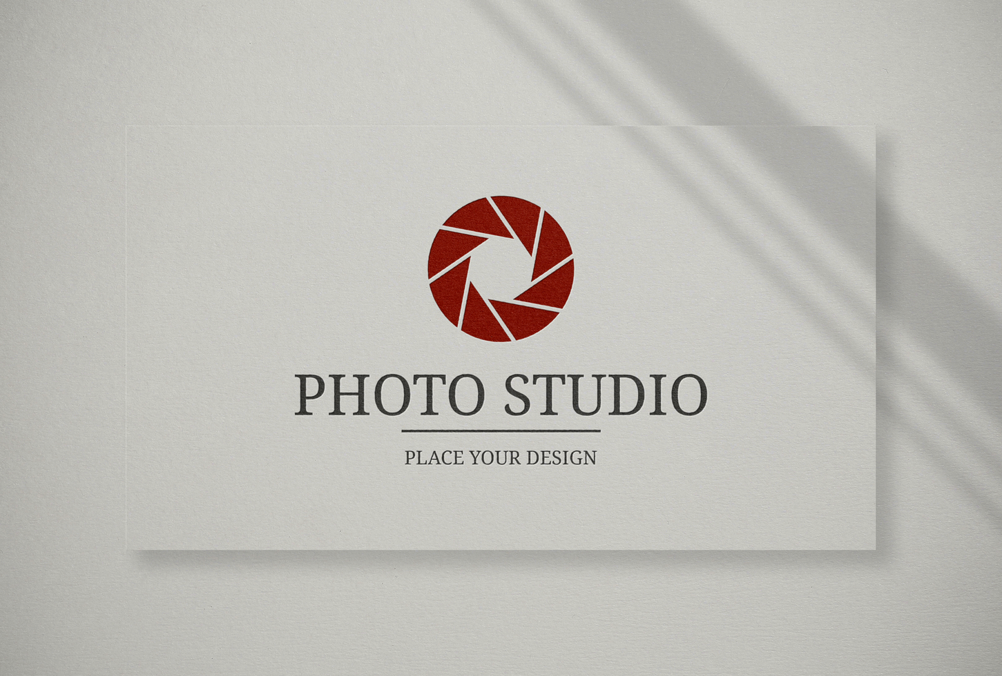 Logo mockup close up white craft paper psd