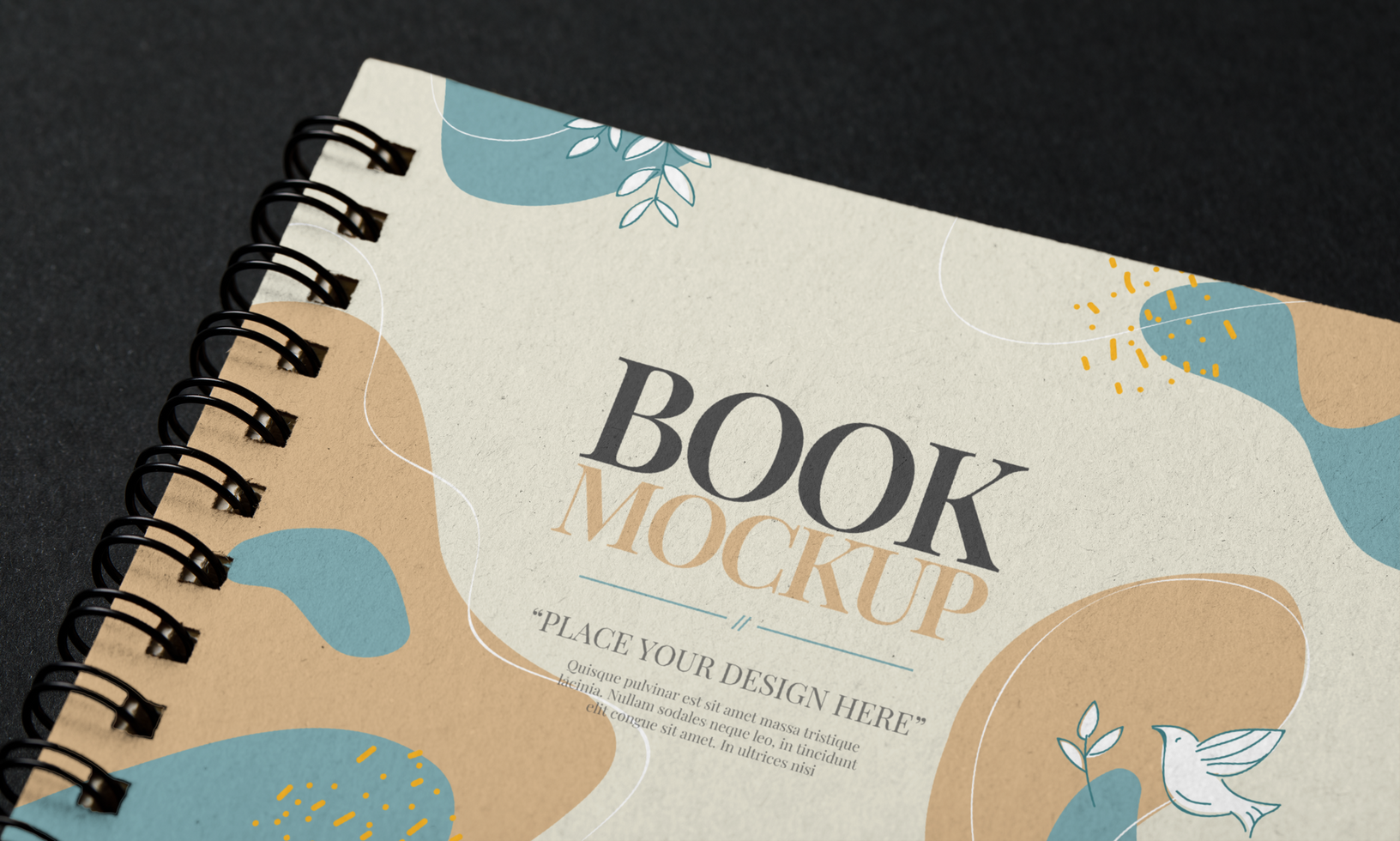 Cover book mockup template psd