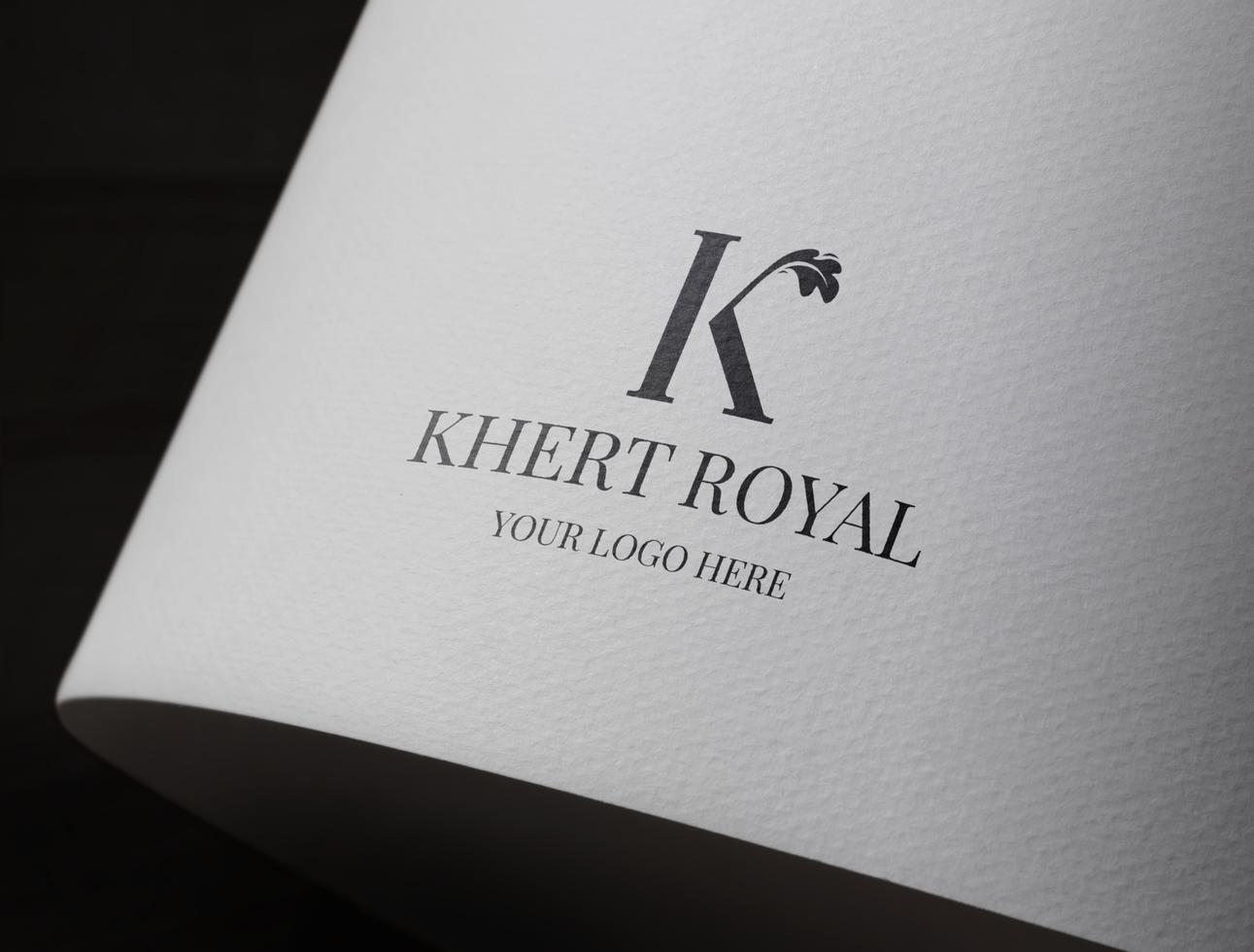 Luxury logo mockup in white craft paper psd