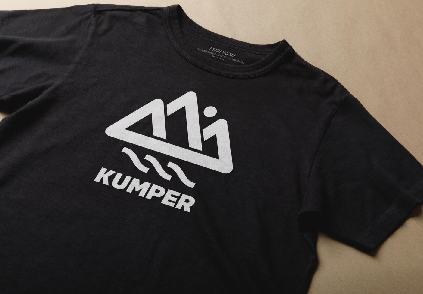 Realistic black T-Shirt scene creator mockup template psd