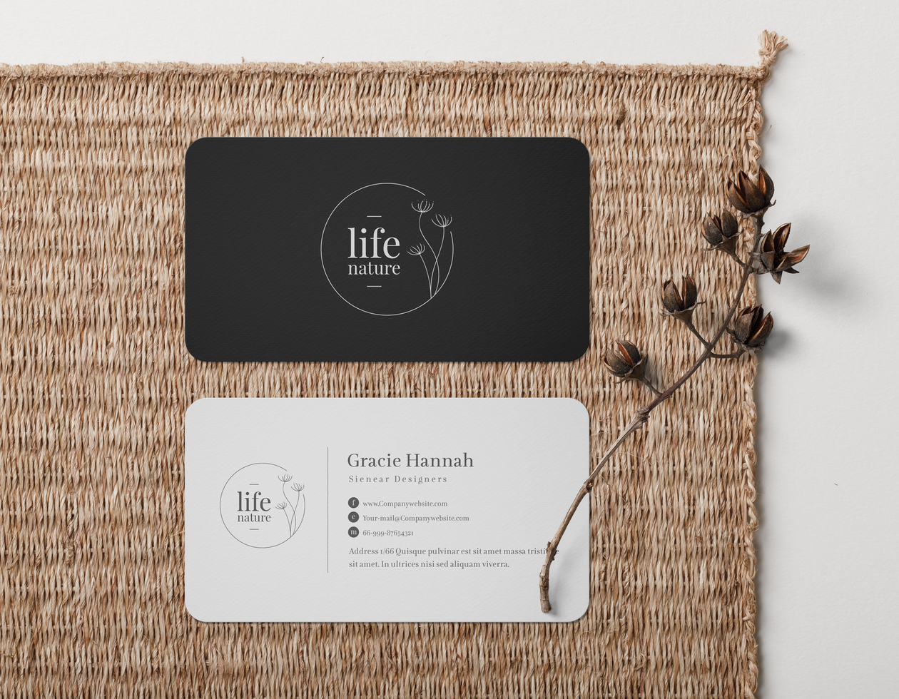 Minimal business card mockup psd