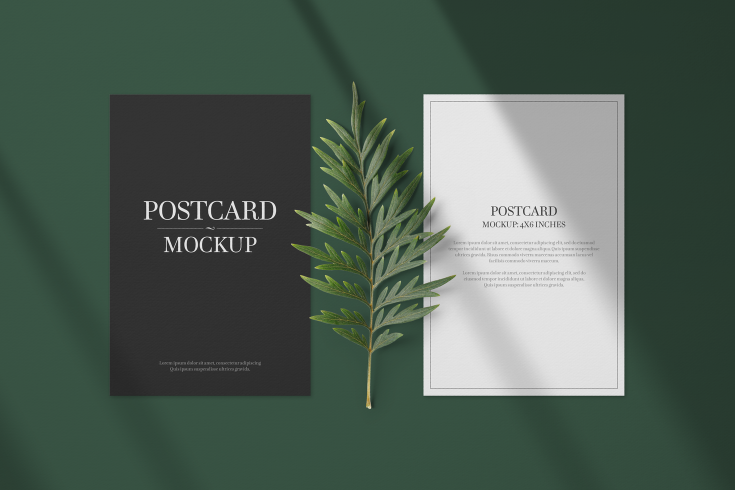 Postcard and Invitation card mockup template psd