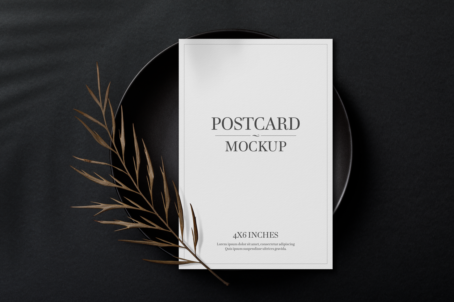 Postcard and Invitation card mockup template psd