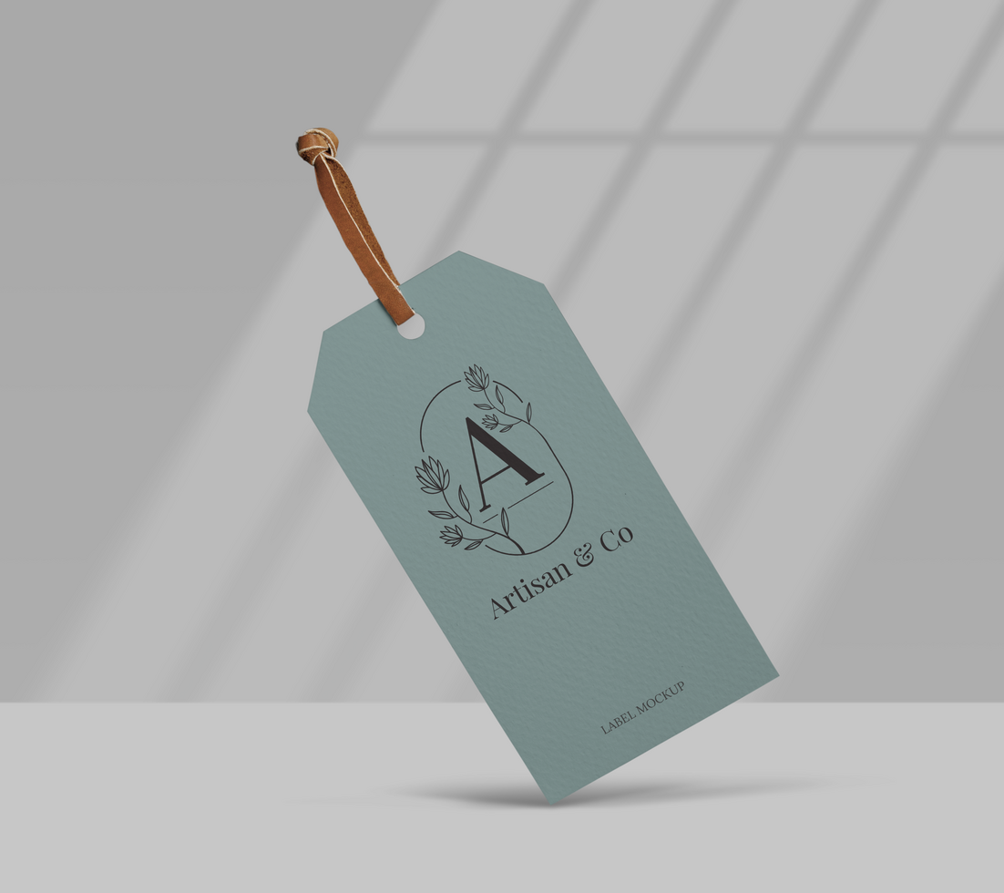 Clothes Label Tag mockup template psd