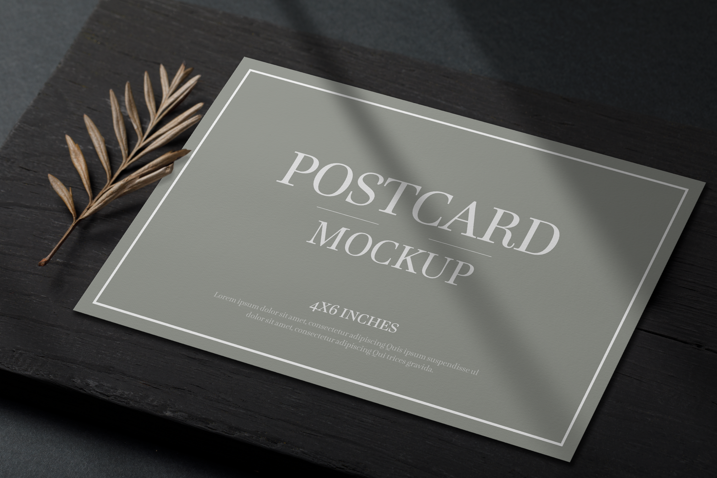 Postcard and Invitation card mockup template psd