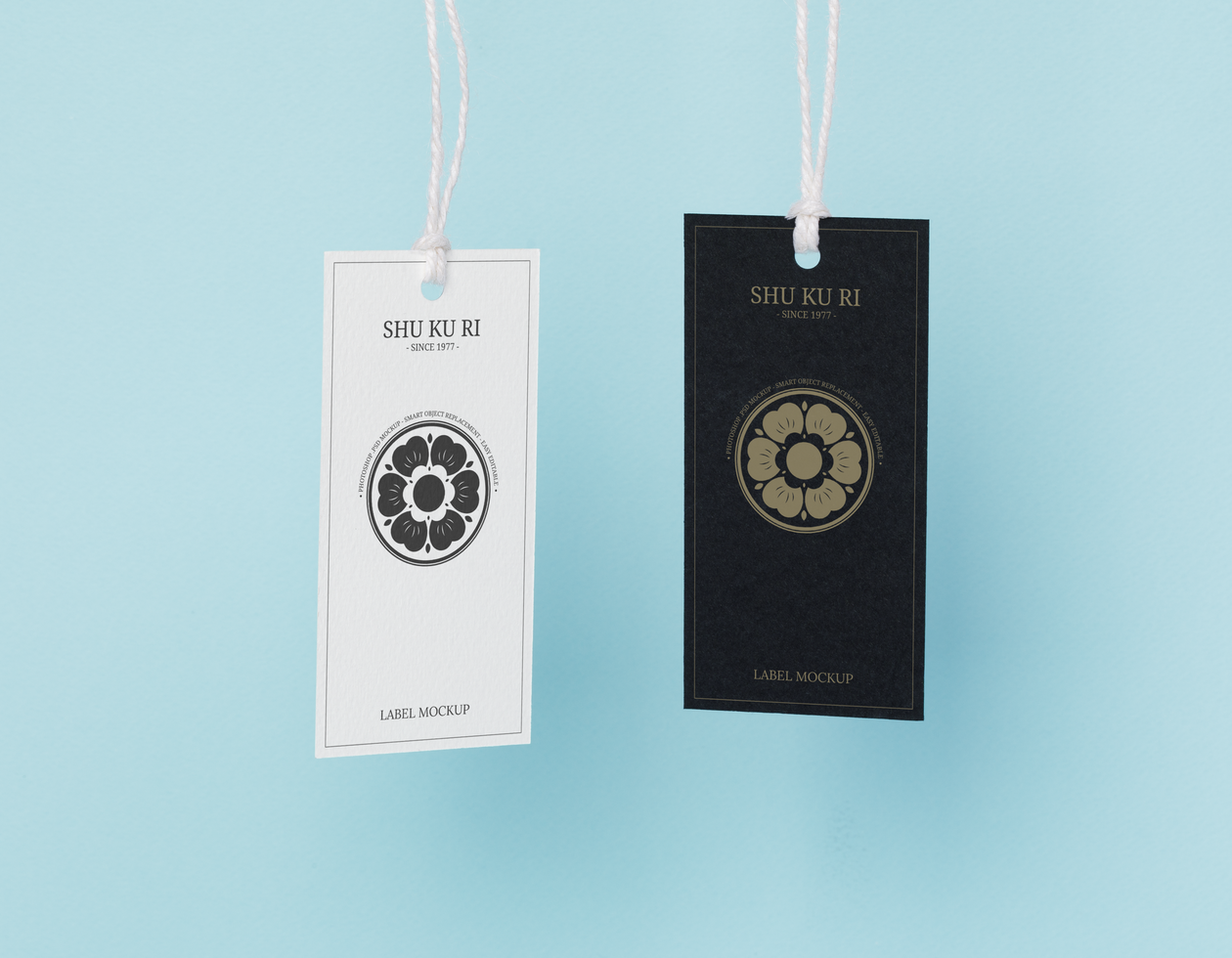 Clothes Label Tag mockup template psd
