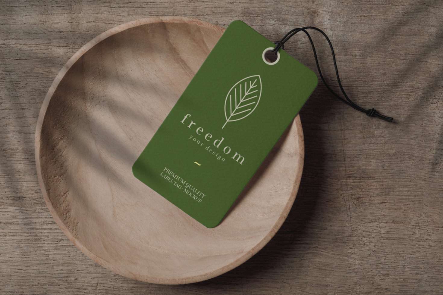 Label Tag mockup template psd