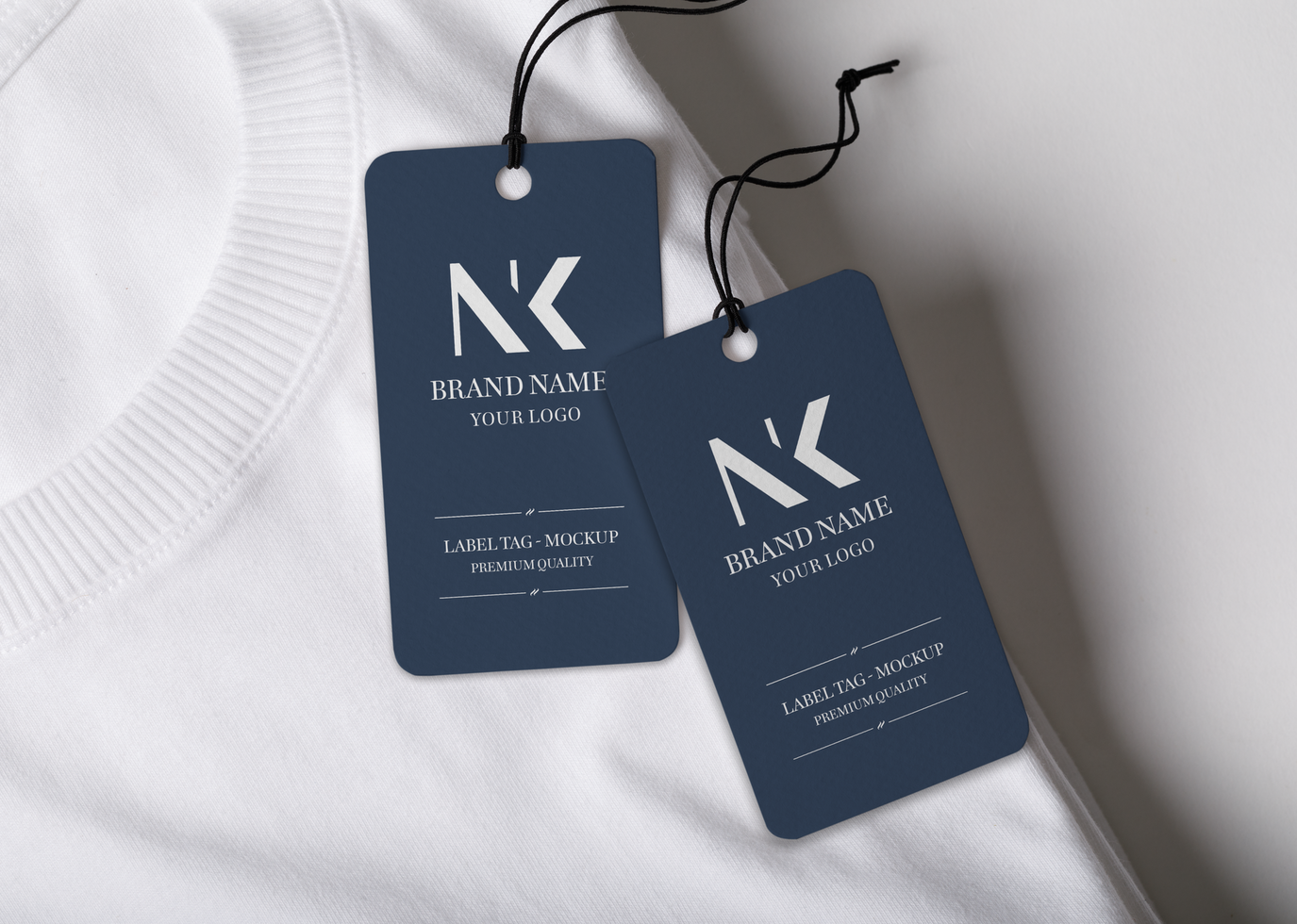 Label Tag mockup template psd