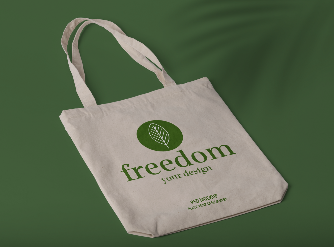 Reusable tote bag mockup template psd