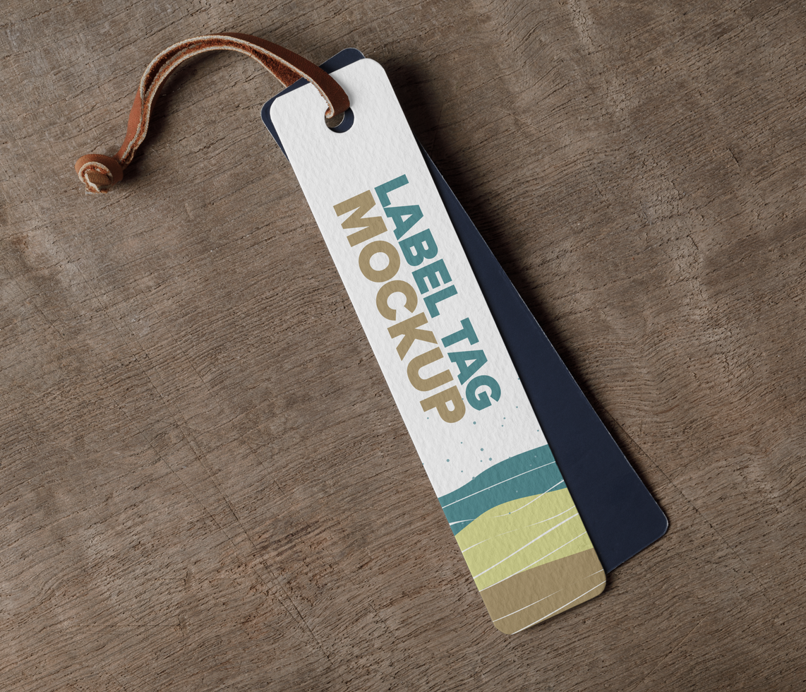 Label Tag mockup template psd